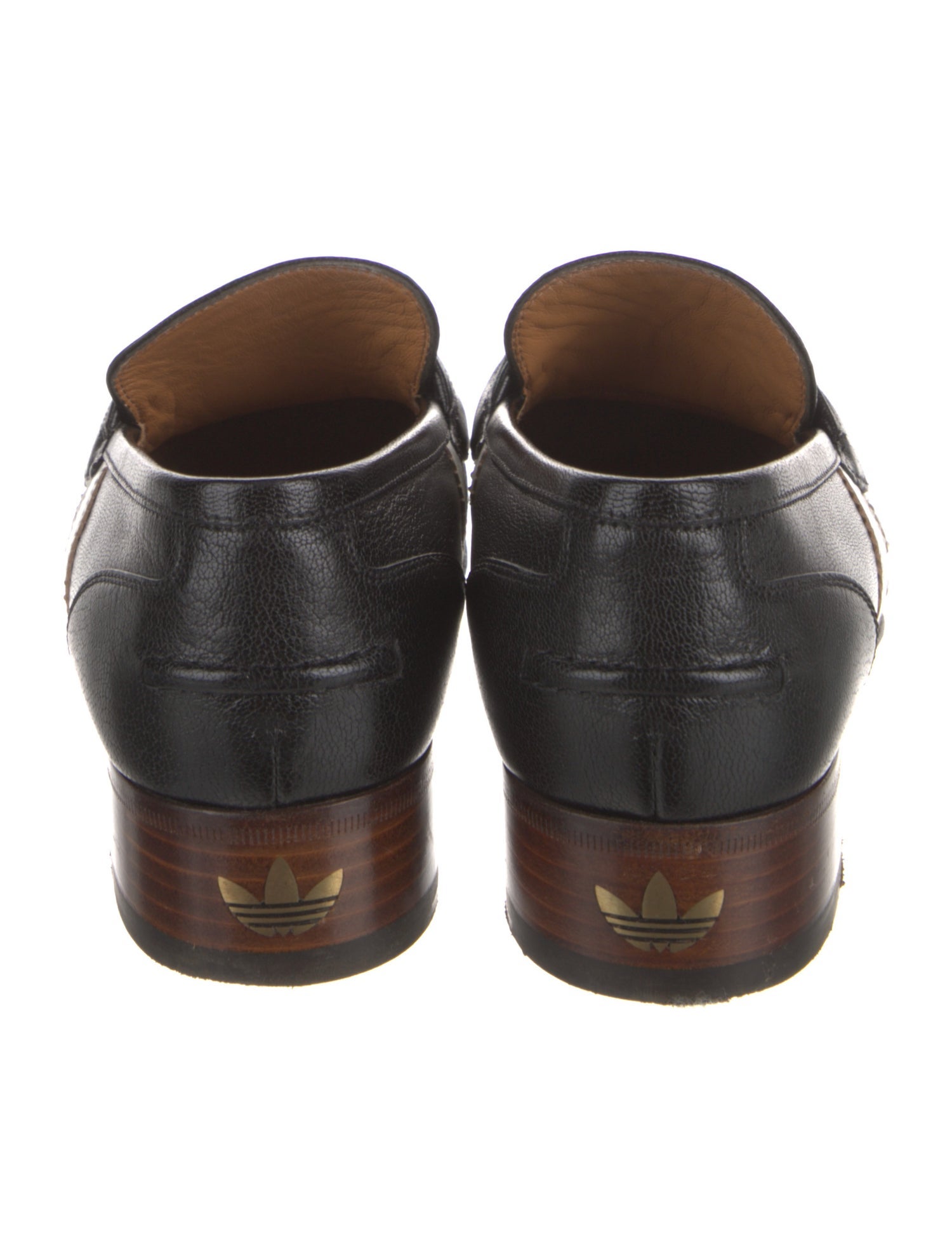 Gucci x Adidas Web Accent Leather Loafers